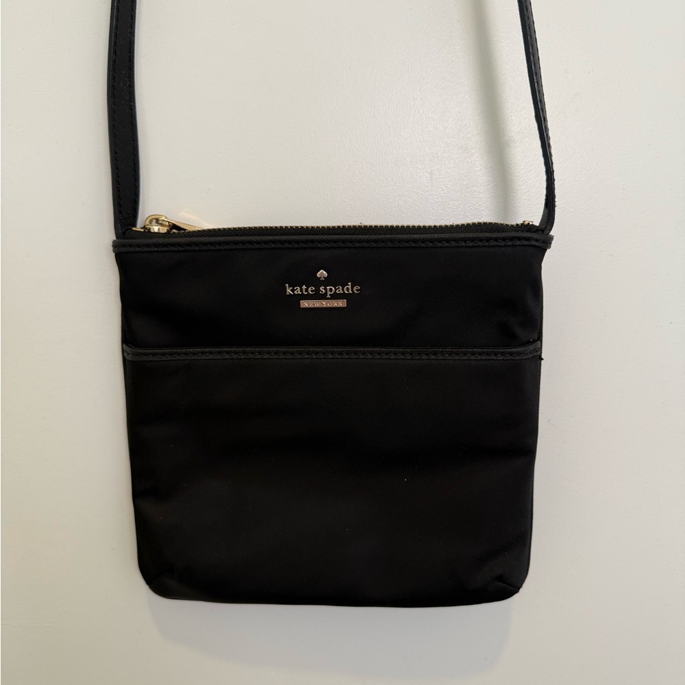Kate Spade Black Nylon Leather On Purpose Swingpack Adjustable Crossbody Purse - Picture 3 of 8